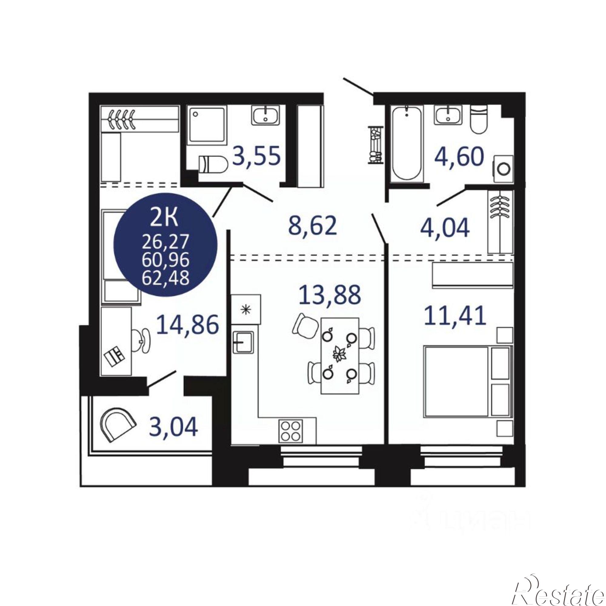 Купить квартиру за 7 806 900 рублей на Рябиновая улица, 14/2