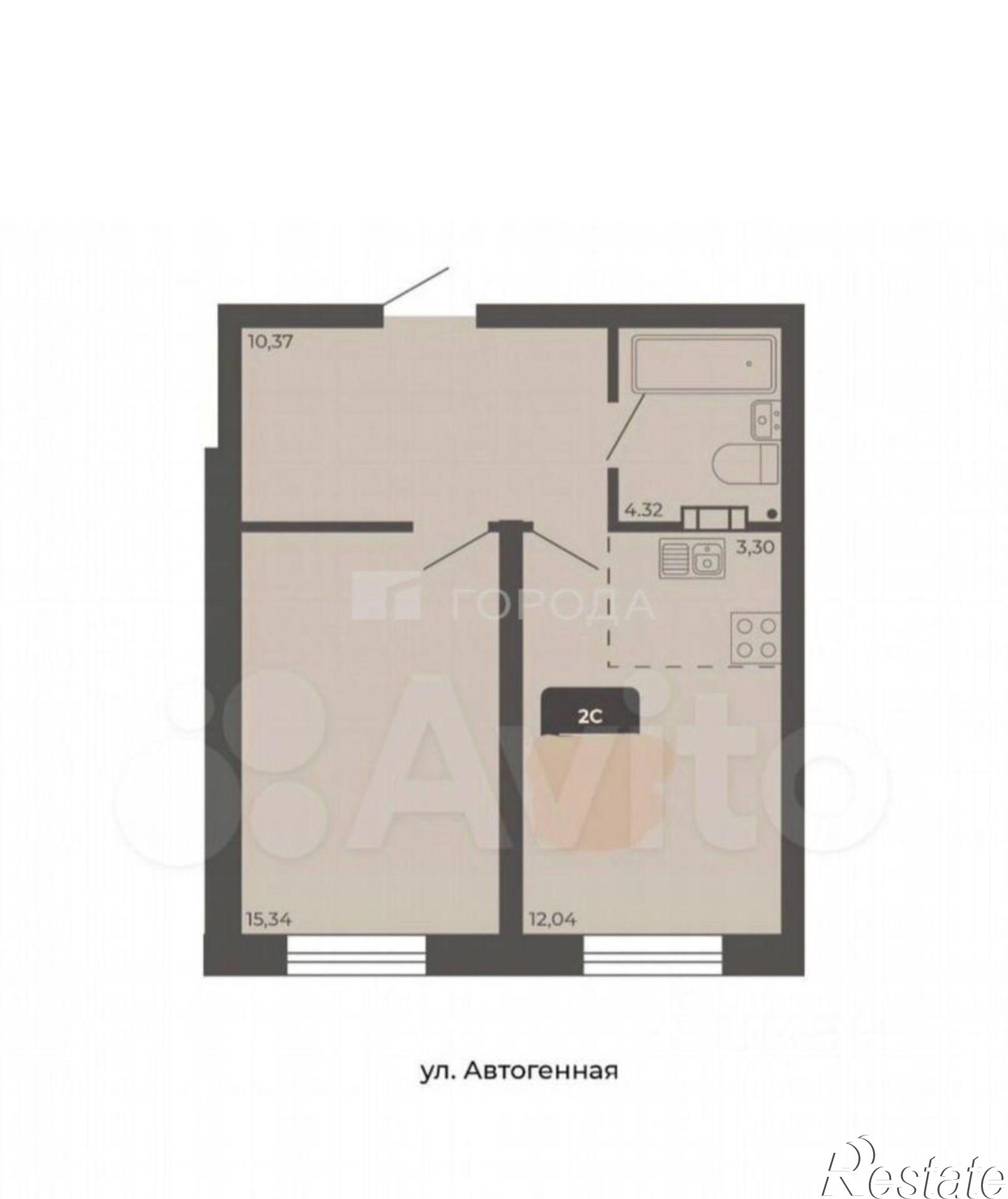 Купить квартиру за 5 800 000 рублей на Новосибирск, Автогенная улица, 75