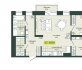 3-комн, 69 кв м, этаж 19/25 ул Вилюйская, 10