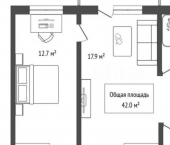 2-комн, 42кв м, этаж 4/5 пр-кт Дзержинского, 33