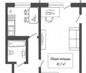 2-комн, 42кв м, этаж 4/5 пр-кт Дзержинского, 81/2