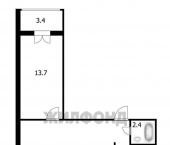 3-комн, 63.1кв м, этаж 8/9 Комсомольская улица, д.3