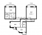 4-комн, 142кв м, этаж 4/10 Красноярская улица, д.40