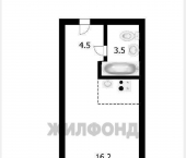 -комн, 27кв м, этаж 12/16 Первомайская улица, д.226