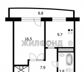 1-комн, 38.6кв м, этаж 1/25 Толстого улица, д.56