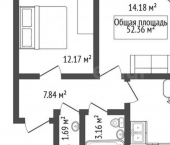 3-комн, 52кв м, этаж 6/25 ул Покатная, 55Б