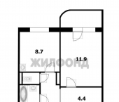 1-комн, 31.6кв м, этаж 6/9 Урманова улица, д.1/1