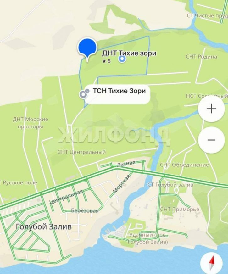 Земельный участок Тихие зори территория днт