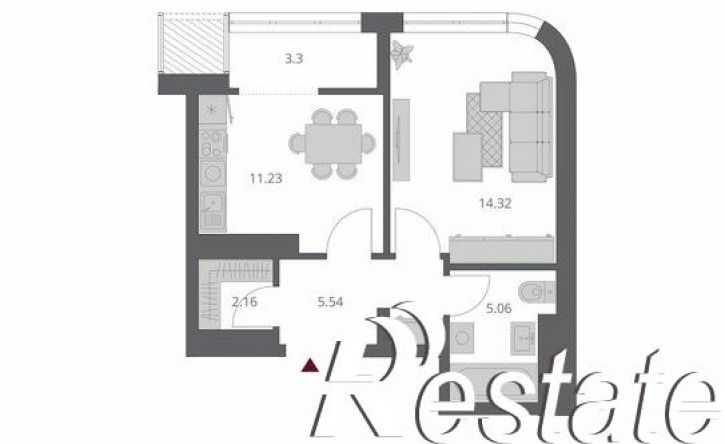 1-комн квартира в новом доме Перекатная улица, 40Б,  д. 40Б
